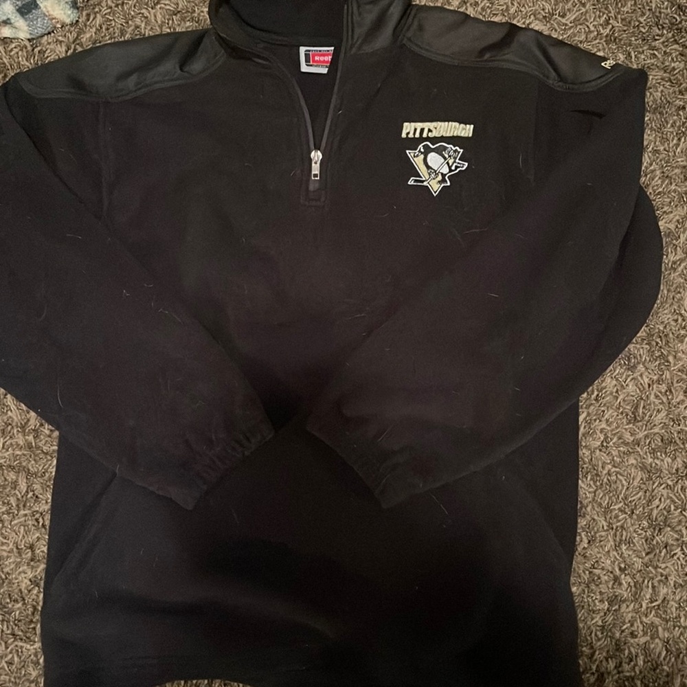 Boys quarter zip Pittsburgh penguin fleece